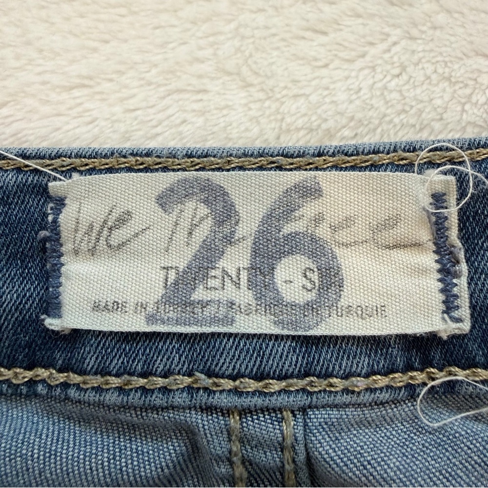 We The Free Just Float On Flare Jeans Raw Hems Medium Wash - Picture 10 of 16